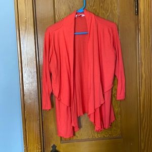 Coral light weight flowy summer cardigan